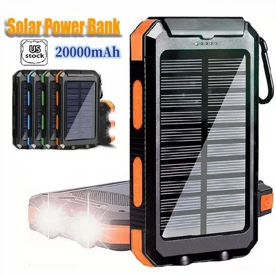 Solar Charger Power Bank 20000Ah Portable Charger Power Bank External Battery - Image 1 of 4