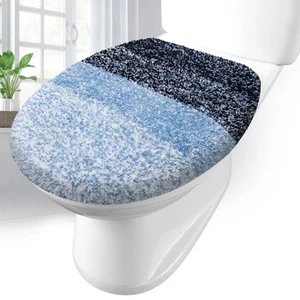 Soft Microfiber Bathroom Toilet Lid Cover, Machine Washable Seat Covers, 17.5... - Picture 1 of 7