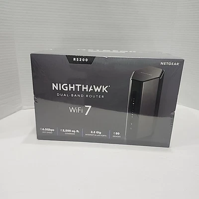 NETGEAR RS200 - Nighthawk BE6500 Dual-Band Wi-Fi 7 Router - Black - Image 1 of 4