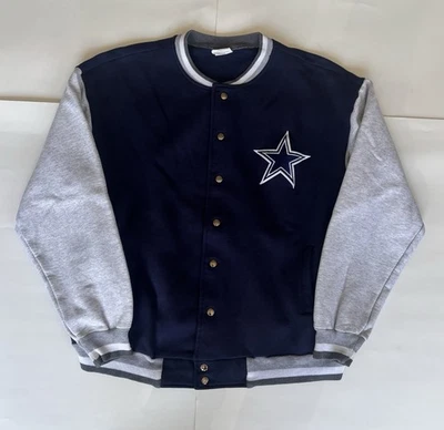 Chaqueta De Colección MAJESTIC Dallas Cowboys Bombardero Botón A Presión PARA HOMBRES M HECHA EN EE. UU. Foto 1 de 4