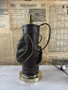 LARGE NOVELTY GOLF Bag TABLE LAMP Dad Present Golf Present Man Cave - Picture 1 of 6