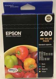 Epson 200 Standard-Capacity Ink Value Pack Printer Ink Cartridges - Brand New - Picture 1 of 2