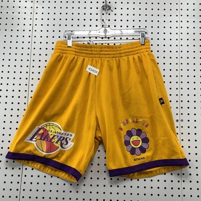 Los Angeles Lakers Complexcon Mitchell & Ness Murakami Shorts Yellow Large - Image 1 of 4