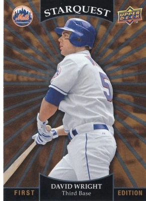 Upper Deck 2009 primera edición StarQuest David Wright #SQ-9 New York Mets Foto 1 de 2