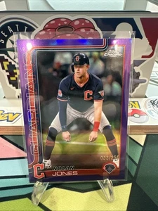 2025 Topps Chrome Nolan Jones #32 Purple Refractor /250 Guardians - Picture 1 of 2