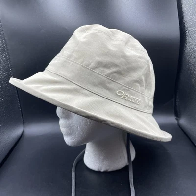 Sombrero cubo para sol de investigación al aire libre arena y gris talla grande UPF 50+ sombrero de playa ligero Foto 1 de 4