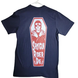 Camiseta Shotgun Rider Para Hombre Rider Die Skull Gráfico Motocicleta Tema Crew Talla S - Imagen 1 de 8