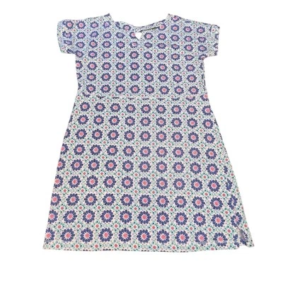 T By Talbots Geometric Floral Print Criss Cross Back Dress Large Modal Travel - Image 1 of 4