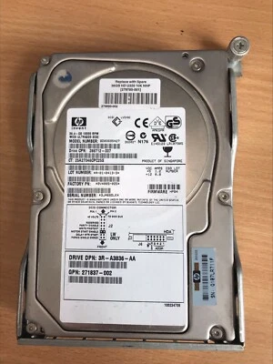 HP 36.4GB WIDE ULTRA3 SCSI DRIVE - BD03695A27 - 9V4005-025 - Image 1 of 4