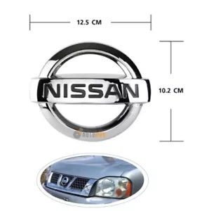 Front grill logo for NISSAN FRONTIER pickup truck, chrome plated, 12.5 x 10.2 CM - Picture 1 of 5