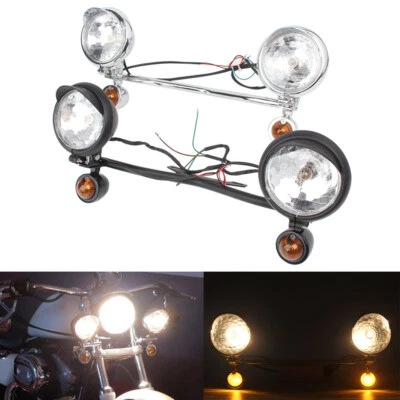 Barra de luces antiniebla de punto de conducción de paso de motocicleta de 12 V para Harley Foto 1 de 4