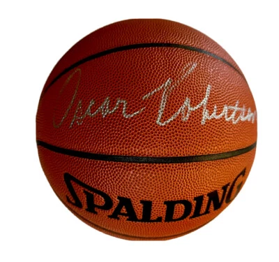 Oscar Robertson HOF Signed Spalding NBA Indoor/Outdoor Basketball JSA - Image 1 of 3