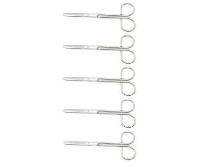 5 tijeras de funcionamiento 5,5" punta recta afilado alambre romo instrumentos quirúrgicos Foto 1 de 3