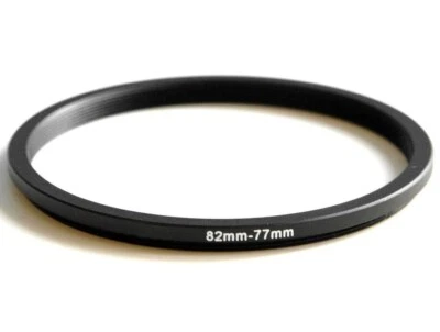 82-77mm Metal Step down Ring Lens Adapter 82 Male to 77 Female Thread - UK STOCK - Image 1 of 4