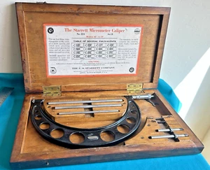 Vtg Starrett No. 224 Set B Micrometer Caliper Range 6” To 9” Outside - Picture 1 of 11
