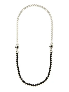 Stephen Webster Pop Superstud Onyx Bead & Sterling Silver Double Link Necklace - Picture 1 of 6
