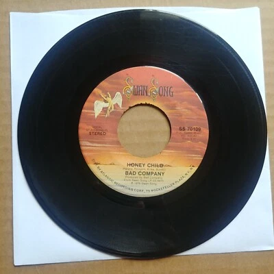 BAD COMPANY Honey Child/Fade Away 45 7" POP ROCK Record Vinyl SWAN Records Foto 1 de 2