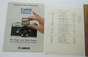 Canon Camera Brochure  Pellix New Single Lens Reflex System w/ Price List
