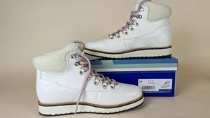 White Mountain Cozy Winter Boots White Womens 10 M Lace Up Shoes NWB - Picture 1 of 12