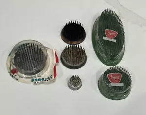 Fiore Rana Vintage Lotto di 6 Spille Metallo Tipo Spike Vogue Panacea Porta Ikebana - Foto 1 di 14