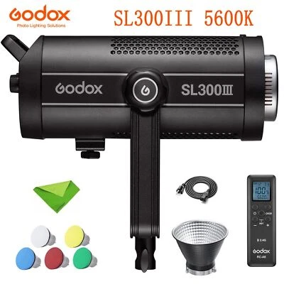 Godox SL300III 330W LED Video Light 5600K Bowens Mount Light with RC-A6 Remote - Image 1 of 4