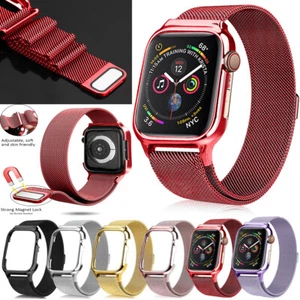 Elegant Milanese Stainless Steel band + case For Apple Watch Strap Series 6 5 4  - Picture 1 of 59