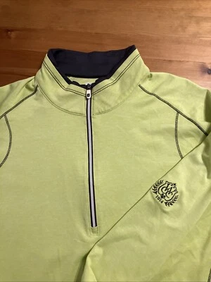 Footjoy Jacket Medium Neon Green Pullover 1/4 Zip Westwood Country Club Womens - Image 1 of 4