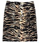 Leopard Print Pencil Skirt Faux Fur Knee High Punk Rock Oggi Size S/M