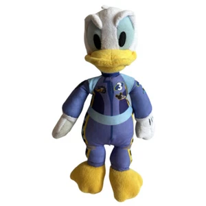 Donald Duck Plush Toy With Racing Outfit 9" Blue #3 Disney car race Free Ship - Picture 1 of 4