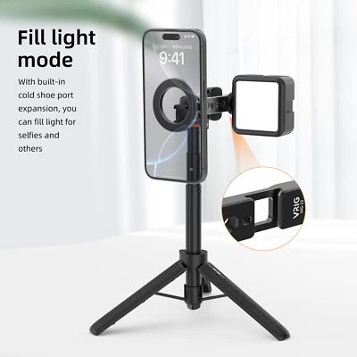Magnetic Phone Stand with LED Light MagSafe Cold Shoe Mount Tripod for Phone - Image 1 of 4