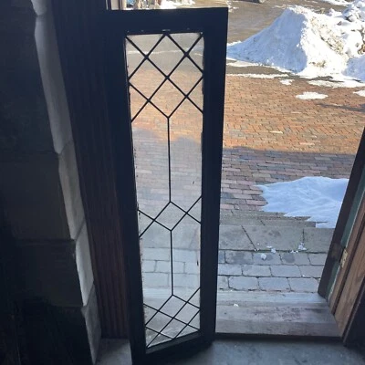 Ventana de popa de vidrio con plomo antigua SG4868 14,25 x 52,75 Foto 1 de 4