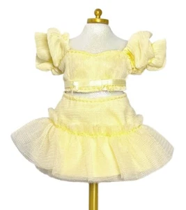 Conjunto de muñeca Rainbow High Delilah Fields falda de tul amarillo camisa top corto lote - Imagen 1 de 2
