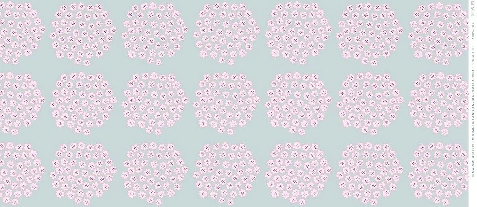 Tela Marimekko Puketti gris/rosa de Annika Rimala 145x100cm Foto 1 de 1