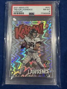 2021 Absolute Trevor Lawrence Rookie KABOOM RC PSA 8 Jaguars