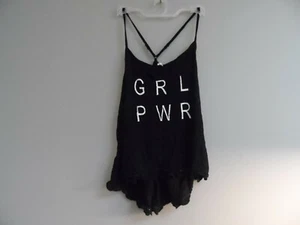 Adore Me Women's Pajama Top Cami Tank Sleepwear 05911 Black Grl Pwr XL - Picture 1 of 3