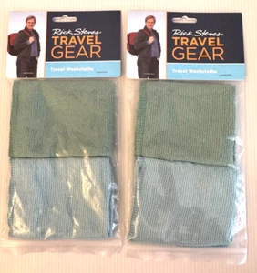Rick Steves' Travel Gear ~ Travel Washcloths ~ 2 Packages of 2 Each NEW Sealed - Picture 1 of 3