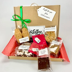 Veganer Afternoon Tea Geschenk / Handarbeit Briefkasten Korb viele Leckereien Weihnachten - Bild 1 von 1