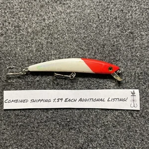 Yo-Zuri Crystal Minnow 90f Vintage Jerkbait Lure 1/4oz, 3 5/8” Red White - Picture 1 of 12