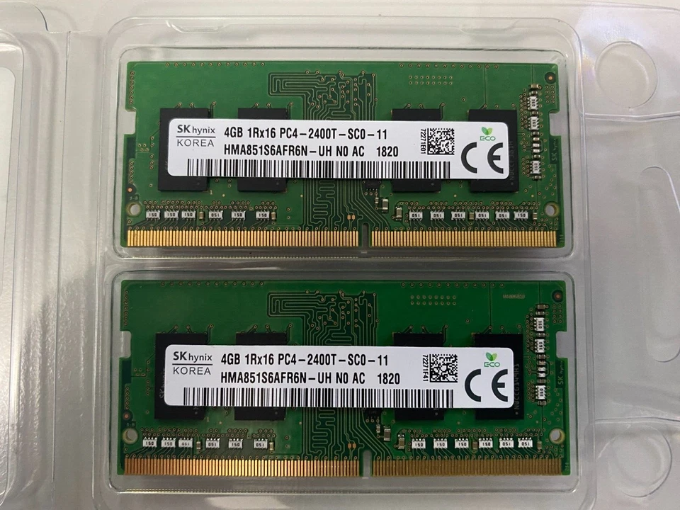 SK Hynix 8GB 1Rx16 PC4-2400T-SC0-11 DDR4 SODIMM SDRAM RAM HMA851S6AFR6N UH NO AC - Image 1 of 1