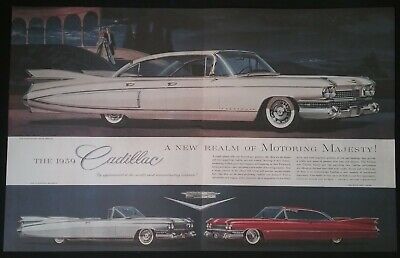  1959 Cadillac Advertising Poster ,  American Car History  (13) • 13.53€