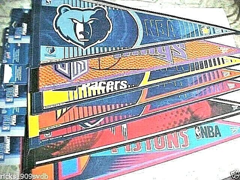 BASKETBALL NBA PENNANTS,ASSORTED TEAMS, FULL SIZE,, NOT MANY LEFT Cover