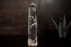 Punta de obelisco de cuarzo lemuriano alta transparente al agua de Diamantina - Cuarzo cristalino - Imagen 1 de 10