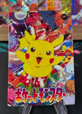 Adesivo de venda automática Pika Charizard Gengar #207 Pokémon vintage prisma quase perfeito vendedor dos EUA - Imagem 1 de 2