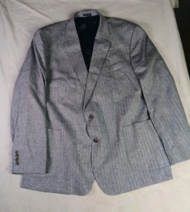 Blazer uomo Stafford lino cotone 50R blu chiaro cappotto sportivo doppia ventilazione vestibilità classica - Foto 1 di 16