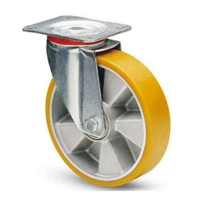 AVO 37 RUOTA CON RIVESTIMENTO IN POLIURETANO 100X30 SUPPORTO GIREVOLE CUSCINETTO - Immagine 1 di 2