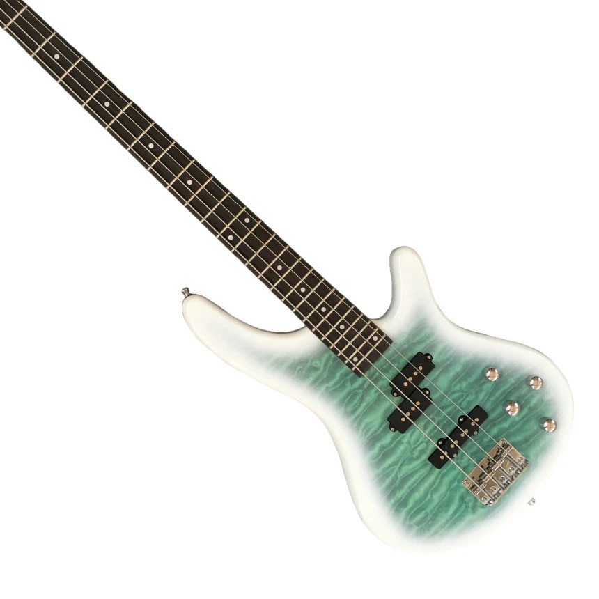 Hot Sale Gio Soundgear GSR200 White Electric Bass Quilted Top Larimar Ocean Blue - Image 1 of 4