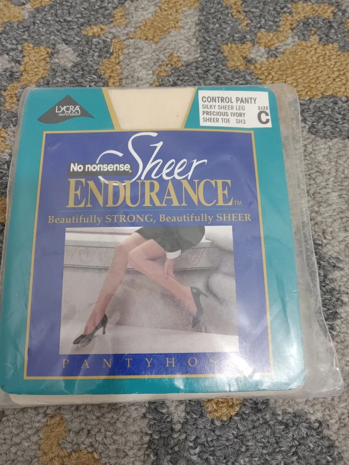 No Nonsense Sheer Endurance Control Pantyhose Precious Ivory Size C Sh3 USA