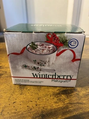 Conjunto de servir tigela/espalhador Pfaltzgraff Natal Winterberry 2 peças ~ 10975000 - Imagem 1 de 4