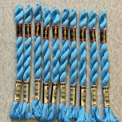 DMC Cotton Perle #5 Lot of 10 Blue #996 Embroidery Floss Thread - Image 1 of 4