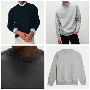 Mens Oversize Cotton Rich Sweatshirt Size S to 3XL - Various Colours - Picture 1 of 14